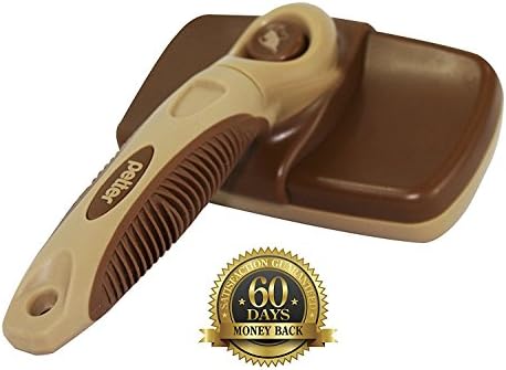 Premium Pet Slicker Brush By Petter - Self Cleaning Fur &amp; Coat Care Brush Suitable For Dogs &amp; Cats