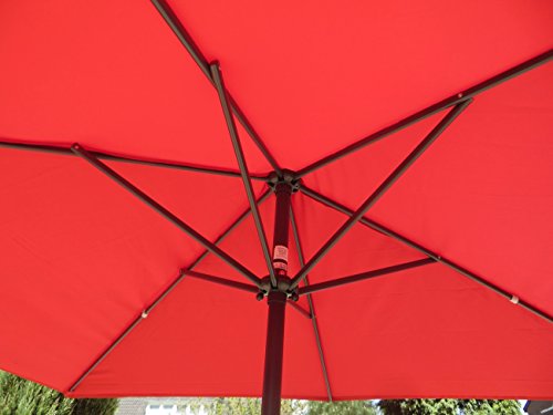 Kurbelschirm „250×200 rot“, mit UV-Schutz 80 Plus, abnehmbarer Bezug, Doppler – Derby - 2