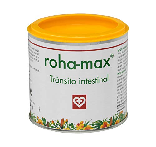 ROHA MAX - Complemento alimenticio para regular tránsito intestinal, bote 60 g, hojas de sen, aromas de hibisco, regaliz y menta, masticable o infusión, FAES FARMA