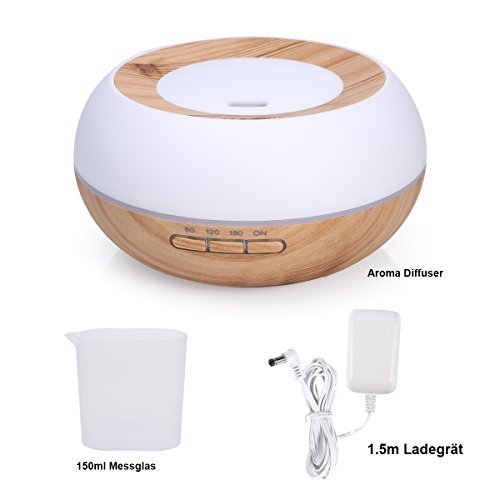 Luftbefeuchter Ultraschall 300ml,GreenClick Luftbefeuchter Humidifier LED Holzmaserung Oil Diffuser Purifier für babay Kinder Schlafzimmer Whonzimmer Büro Aromatherapie usw. - 9