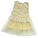 EFE Baby Infant Girls Lace Tutu Party Dress Princess Wedding Clothing Light Yellow 12-18 Months