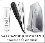 L'Oréal Professionnel Steampod 3.0 Lisseur + Crème Cheveux Epais 150 ml + Trousse De Rangement Hairprice