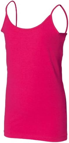 Skinni Minni Girls Long Length Spaghetti Strappy Vest Top (7-9) (Fuchsia)