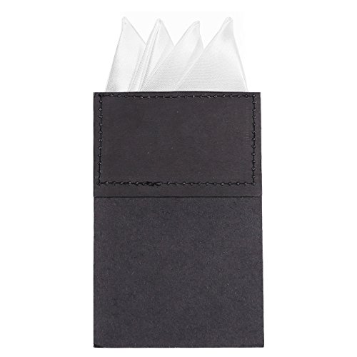 DonDon pañuelo para hombres ya doblado para asiento perfecto color blanco