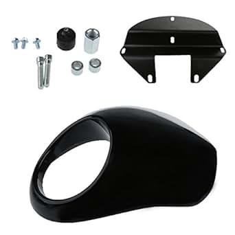 Biker Market - Visiera faro anteriore moto custom e compatibile con Harley Davidson, logo Live to Ride. Visiera in metallo cromato per fari con diametro vetro di 140 mm