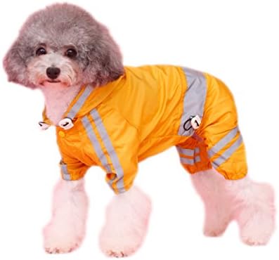 PDFGO Pet Clothing Pet Supplies Dog Raincoats Four Feet Models Waterproof Small Dogs All Inclusive,B-S