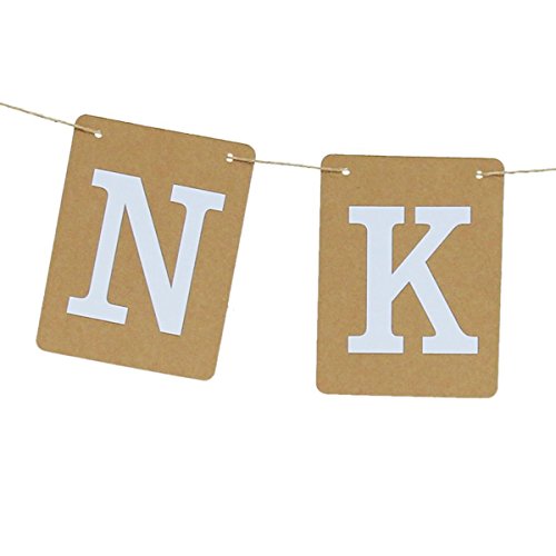 LUOEM Thank You Kraft Papier Girlande Hochzeit Party Dekoration - 5