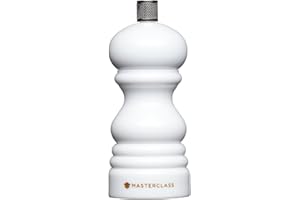 MASTER CLASS MasterClass Molinillo de Pimienta o Sal con Tapa Intercambiable, Plástico, Blanco, 12 cm