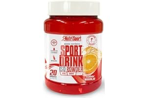 NUTRISPORT Sport Drink ISO Powder | Bebida Isotónica en Polvo |Complemento Alimenticio Deportivo | Recuperación Muscular | Vitaminas y Minerales | Sabor Naranja | Bote de 1020 gr