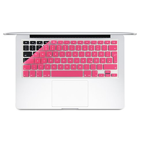 i-Buy Harte Schutzh  lle H  lle f  r Apple Macbook Air 13   13 3 Zoll    Schutzfolie   Silikon Tastaturschutz   Anti-Staub-Stecker - Ros  gold