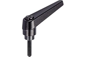 HALDER 24400.0464 Adjustable Clamping Lever, Black, d1=22 mm/d2=M10/L1=32mm
