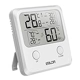 【Kompakt und tragbar】Der digitale Monitor ist klein und leicht genug, um Platz zu sparen und im Freien zu tragen. Sie können unsere Wetterstation im Wohnzimmer, Badzimmer, Büro, Gewächshaus, Camping, Lagerkeller und so weiter benutzen.