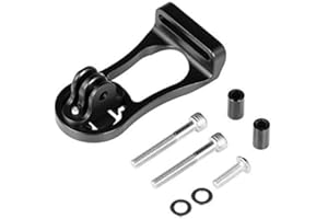 CNC Fahrradcomputer Halterung für Garmin,Vorbauhalterung für Garmin Edge 200, 500, 510,530,540, 800, 810, 830,840,1000,1030,1040,1050 radcomputer Halterung （Schwarz/Rot）