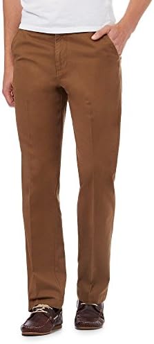 Maine New England Men Big and Tall Dark Tan Regular Chinos 42S