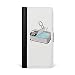 Produktbild licaso S9 Plus Faltbare Kunstleder Hülle in Schwarz mit Anchovies Swimming Pool Klappbare Leder Handy Hülle mit Magnetverschluss - 2in1 Smartphone Flip Case & Brieftasche Portemonnaie Zubehör