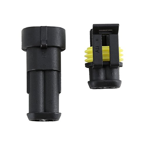 Fafada 2-polig AMP Superseal Stecker Steckverbindung Wasserdicht Auto KFZ Boot 10 Set - 4
