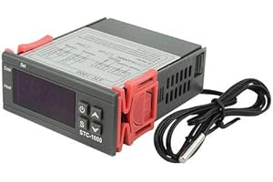 XINGYHENG BGTXINGI Thermostat STC1000 DC 12 V 10 A avec Affichage numérique pour microordinateur Interrupteur de contrôle de la température 2 relais de Sortie et capteurs de thermistance NTC 10 K Sonde de