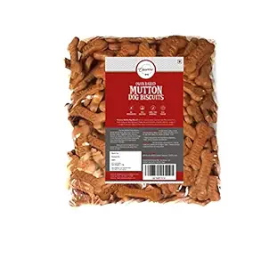 Chewers Oven Baked Real Mutton Dog Biscuits, Mutton Flavour, Dog Treat 1 Kg (Pack of 12)