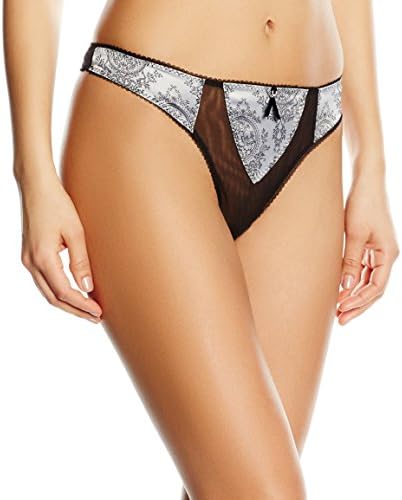 Dita Von Teese Women's Sheer Witchery String, Grau (Silver Screen with Black 548), UK 12