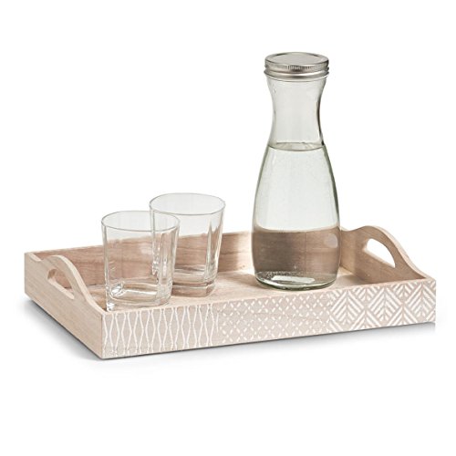 Zeller 15110 Tablett Nordic, Holz/MDF, natur, 40 x 28 x 8 cm - 3
