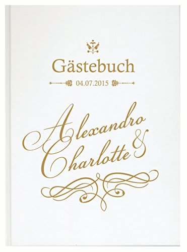 Personalisiertes Gästebuch für Ihre Hochzeit Hochzeitsbuch individuell mit eigenen Namen Fotoalbum Mr Mrs Wedding (Motiv 23, 76 Seiten/ 38 Blatt)