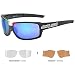 Produktbild Salice Brille 017 ITA dreifarbig Schwarz/RW Idro blau + Gläser transparent und orange