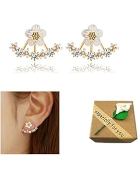 SwirlColor Neue Art-kleine nette Gänseblümchen-Blumen-Bolzen-Ohrring, Mit kostenloser Geschenkboxe für Frauen...