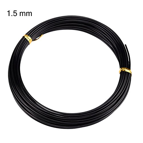 Mudder Aluminiumdraht Training Kabel für Bonsai Baum, Größen 1.0 mm/ 1.5 mm/ 2.0 mm (10m Jedem Größe) - 5