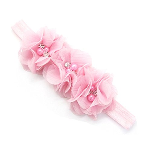 Ouneed® Babyschmuck Haarband , Neugeborenes Kleinkind Baby elastisches Stirnband Chiffon Blumen Fotografie Stirnband