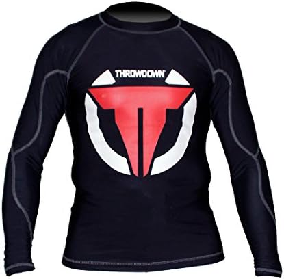 Throwdown Men's Sweep MMA and Grappling Compression Rash Guard - Black, Medium