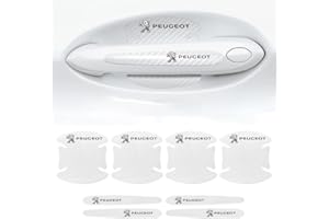 GRFIT Autocollant de Protection de poignée Porte de Voiture, Protecteur de poignées Porte de Voiture pour Peugeot 408 508 4008 5008 308, Protection de Bol Porte Anti-Collision, 8 pièces,A