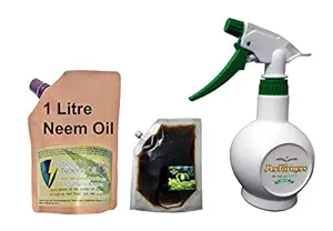 Perfarmers Neem Oil with 500 ml Spray Bottle (1 L, Green)