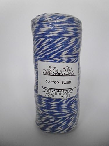 135m Spool Bakers Twine ~ 8 Ply ~ 100% Cotton ~ Royal Blue and White