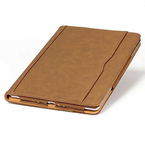 Original Urcover® Tasche Smart Cover iPad Air 2 ( 2014/2015 Version – 6.Generation) Schutz Hülle Case [Sleep / Wake Funktion] und inkl Displayschutzfolie & Zubehör | Dunkel Braun - 3