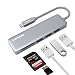 Produktbild Lenovo USB C Hub, USB Type C Aluminum Adapter, 3X USB 3.0 Anschluss, SD / TF Kartenleser, für Macbook /Pro, Chromebook Pixel und ander Geräte