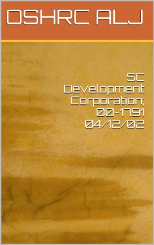 Sc Development Corporation 00 1791 041202 Ebook Oshrc - 