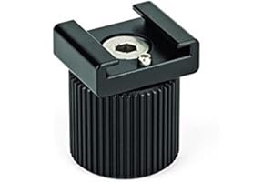 JOBY Cold Shoe PRO, Cold Shoe PRO Halterung für Zubehör, Adapter für 1/4”-20-Aufsatz, zur Montage von Zubehör, Live-Streaming, Tik Tok, aus Aluminium und Edelstahl