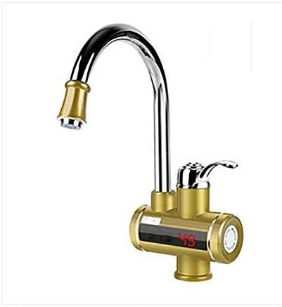 360°Rotation Electric Hot Water Faucet 220V Instant Tankless Electric Security Water Heater LED Digital Display Under , 57CM-9W