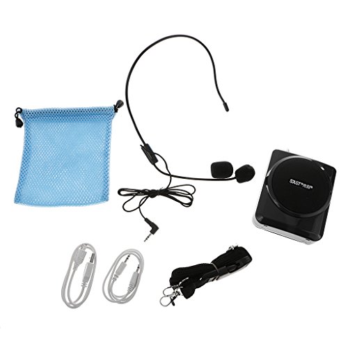 Preisvergleich Produktbild Almencla Tragbarer Sprachverstärker Megaphon Booster Lautsprecher Minilautsprecher - Schwarz