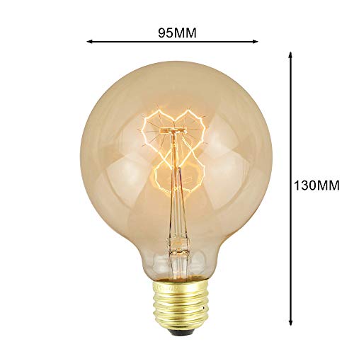 Love E27 Edison Bulb Warm White 2700K YWXR 24W Indoor Outdoor Home Decoration Vintage Ceiling Light Holiday Party Pendant Lamp Soft Filament Lighting in a Retro Look LED Hanging lamp,3