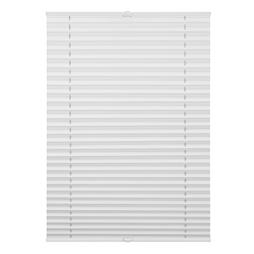 Lichtblick PVV.070.130.01 Plissee Klemmfix, Thermo, ohne Bohren, verspannt, Verdunkelung Weiß 70 cm x 130 cm (B x L)
