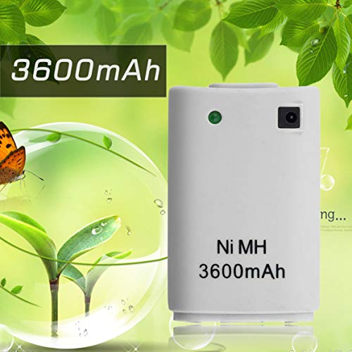 Preisvergleich Produktbild 3600mAh Akku USB-Ladegerät Kabel für Xbox360 White Controller