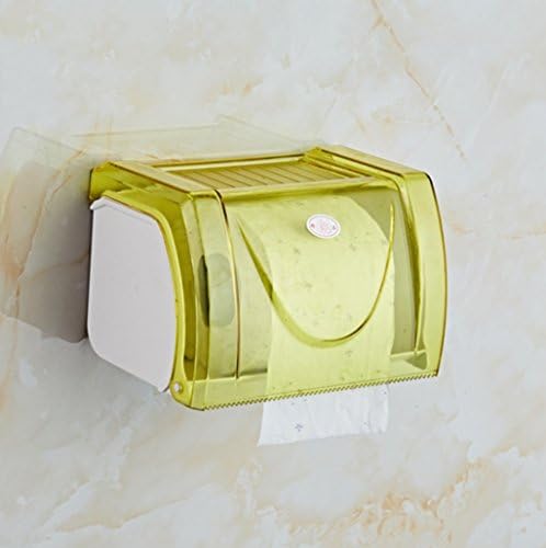 Toilet-free Toilet Paper Towel Box Plastic Toilet Bathroom Toilet Paper Box Waterproof Paper Towel Roll Paper Towel Rack Creative ( Color : Yellow )