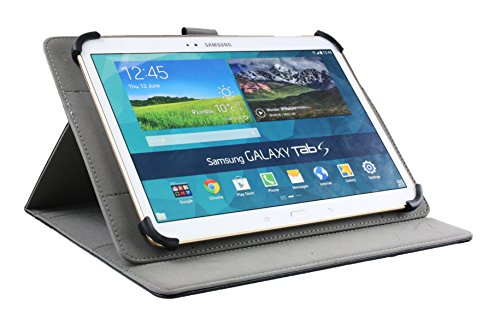 Emartbuy® Wortmann Terra Pad 1004 10.1 Zoll Tablet PC Universalbereich ( 10 – 11 Zoll ) Schwarz PU Leder Multi Angle Exekutiv Folio Mappen Kasten Abdeckung mit Kartensteckplätze + Eingabestift - 2
