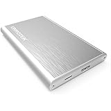 Ennotek® Aluminum 2.5 Inch SATA SSD / HDD Hard Drive Enclosure Caddy, USB 3.0 &amp; UASP for SATA III 6 Gb/s - Silver