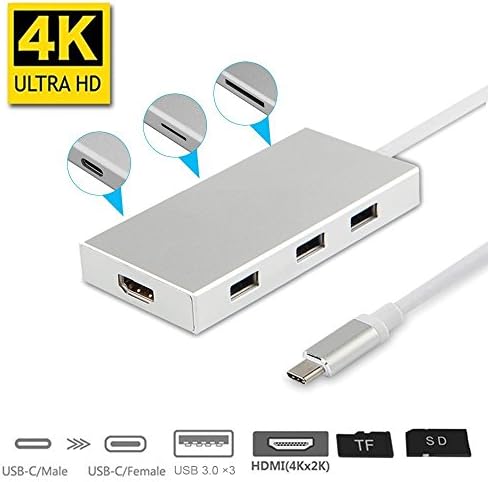 7 in 1 USB C Hub, VPRAWLS Usb C To Usb Charger HDMI SD & TF Card Reader PD Charger,Usb type C Adapter Charger