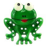 Les Trésors de Lily P7445 - Pin brooch 'creador 'Lilipoupettes' (rana) verde - 30x30 mm.