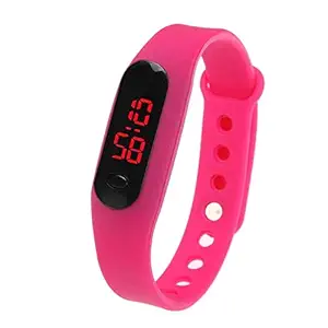Pink Digital Led Band Watch Toy Unisex Kids