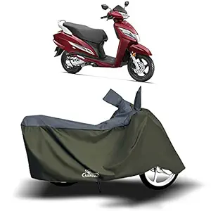 Blue Tree Quality 100% Waterproof Two Wheeler Body Cover for Honda Activa (Life Time Strip Grey)