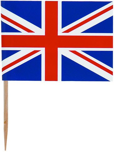 30 Pickser * British Union Jack * Fähnen mit Holzpickser // Flag Party Geburtstag Feier Fete Deko Motto Mottoparty Fahne England Großbritannien UK GB - 2